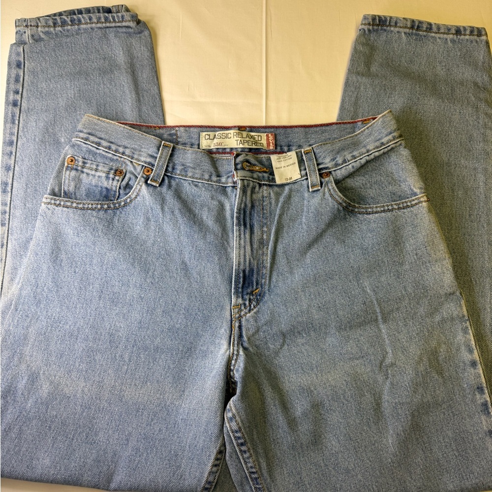 Vintage Classic Relaxed Tapered women’s Levi’s blue Jeans size 12 2005 mom‎